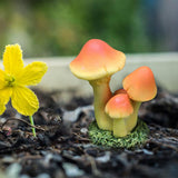 Maxbell Garden Mushroom Ornament Decoration Statue for Micro Landscape Dollhouse DIY Orange Yellow