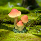 Maxbell Garden Mushroom Ornament Decoration Statue for Micro Landscape Dollhouse DIY Orange Yellow