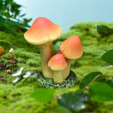 Maxbell Garden Mushroom Ornament Decoration Statue for Micro Landscape Dollhouse DIY Orange Yellow