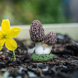 Maxbell Garden Mushroom Ornament Decoration Statue for Micro Landscape Dollhouse DIY Gray