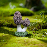 Maxbell Garden Mushroom Ornament Decoration Statue for Micro Landscape Dollhouse DIY Gray