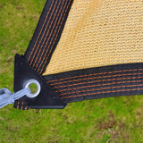 Maxbell Mesh Tarp Sunblock Shade Sail Rectangle Water Resistant Edge with Grommets