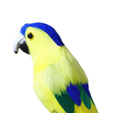 Maxbell Artificial Feathered Macaw Realistic Bird Parrot for Pathway Photo Props Yellow