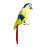 Maxbell Artificial Feathered Macaw Realistic Bird Parrot for Pathway Photo Props Yellow