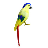 Maxbell Artificial Feathered Macaw Realistic Bird Parrot for Pathway Photo Props Yellow