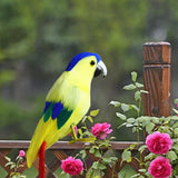Maxbell Artificial Feathered Macaw Realistic Bird Parrot for Pathway Photo Props Yellow