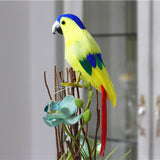 Maxbell Artificial Feathered Macaw Realistic Bird Parrot for Pathway Photo Props Yellow