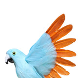 Maxbell Artificial Birds Feathered Parrot Figurine Bird Sculpture for Pathway Patio Blue