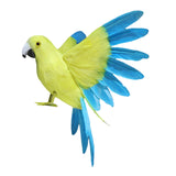 Maxbell Artificial Birds Feathered Parrot Figurine Bird Sculpture for Pathway Patio Yellow