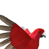 Maxbell Artificial Birds Feathered Parrot Figurine Bird Sculpture for Pathway Patio Red