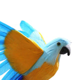 Maxbell Artificial Birds Feathered Parrot Figurine Bird Sculpture for Pathway Patio Orange