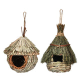 Maxbell Natural Birdhouse Roosting Hut Hanging Birds Cage Nest for Owls Lovebirds