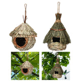 Maxbell Natural Birdhouse Roosting Hut Hanging Birds Cage Nest for Owls Lovebirds