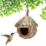 Maxbell Natural Birdhouse Roosting Hut Hanging Birds Cage Nest for Owls Lovebirds