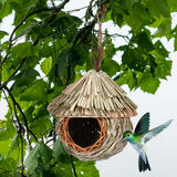 Maxbell Natural Birdhouse Roosting Hut Hanging Birds Cage Nest for Owls Lovebirds