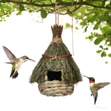 Maxbell Natural Birdhouse Roosting Hut Hanging Birds Cage Nest for Owls Lovebirds