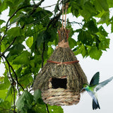 Maxbell Natural Birdhouse Roosting Hut Hanging Birds Cage Nest for Owls Lovebirds