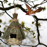 Maxbell Natural Birdhouse Roosting Hut Hanging Birds Cage Nest for Owls Lovebirds