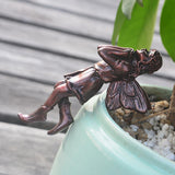 Maxbell Angel Statue Angel Figurine for Bookshelf Backyard Flower Pot Ornament