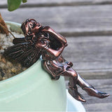 Maxbell Angel Statue Angel Figurine for Bookshelf Backyard Flower Pot Ornament