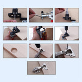 Maxbell 35mm Woodworking Hole Opener Hinge Jig Kit for Door Cabinet Hole Punching