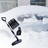 Maxbell Winter Snow Removal Tool Snow Scraper Brush Detachable Design for Vehicles Black