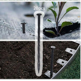 Maxbell 20Pcs Ground Netting Pegs Garden Fixing Securing Pegs for Ground Sheets Sod