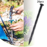 Maxbell 20Pcs Ground Netting Pegs Garden Fixing Securing Pegs for Ground Sheets Sod