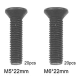 Maxbell 20x Portable Fixing Screw Left Hand Thread for Drill Chuck Shank Adapter M5x22mm