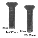 Maxbell 20x Portable Fixing Screw Left Hand Thread for Drill Chuck Shank Adapter M5x22mm