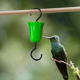 Maxbell 3 Pieces Feeder Hanging Hook with Cleaning Brush for Lawn Backyard Wildlife Multicolor