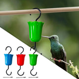 Maxbell 3 Pieces Feeder Hanging Hook with Cleaning Brush for Lawn Backyard Wildlife Multicolor