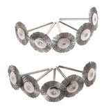 Maxbell 10Pcs 2.2cm Steel wire Brush Metal Derusting Brush Accessory