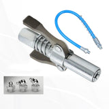 Maxbell Heavy Duty Grease Coupler Self Locking Grease Nozzle for Attachment Nozzle and 80cm Hose