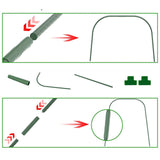 Maxbell Planter Support Stakes Greenhouse Clamp Greenhouse Film Clamps Grow Tunnel 6pcs