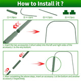 Maxbell Planter Support Stakes Greenhouse Clamp Greenhouse Film Clamps Grow Tunnel 6pcs