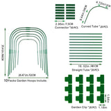 Maxbell Planter Support Stakes Greenhouse Clamp Greenhouse Film Clamps Grow Tunnel 10pcs