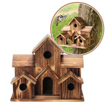 Maxbell Wooden Birdhouses Hummingbird Nest Hanging for Courtyard Backyard Decor