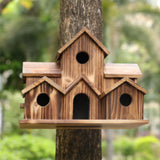 Maxbell Wooden Birdhouses Hummingbird Nest Hanging for Courtyard Backyard Decor