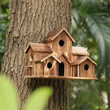 Maxbell Wooden Birdhouses Hummingbird Nest Hanging for Courtyard Backyard Decor