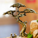 Maxbell Mini Welcoming Pine Miniature Figurine Display Ornaments for Desk Gifts