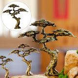 Maxbell Mini Welcoming Pine Miniature Figurine Display Ornaments for Desk Gifts