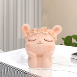 Maxbell Table Vase Flower Arrangement W/ Drainage Hole Pen Holder Bonsai for Home Rabbit