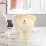 Maxbell Table Vase Flower Arrangement W/ Drainage Hole Pen Holder Bonsai for Home Bear