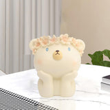 Maxbell Table Vase Flower Arrangement W/ Drainage Hole Pen Holder Bonsai for Home Bear