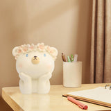 Maxbell Table Vase Flower Arrangement W/ Drainage Hole Pen Holder Bonsai for Home Bear