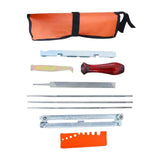 Maxbell 10 Pieces Professional Chainsaw File Kit with Tool Pouch Repair Tool