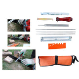 Maxbell 10 Pieces Professional Chainsaw File Kit with Tool Pouch Repair Tool