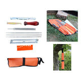 Maxbell 10 Pieces Professional Chainsaw File Kit with Tool Pouch Repair Tool