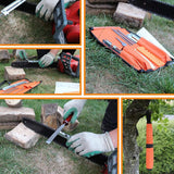 Maxbell 10 Pieces Professional Chainsaw File Kit with Tool Pouch Repair Tool